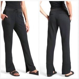 New ATHLETA Hermosa Pant Ponte High Rise Split Hem Pockets Black S